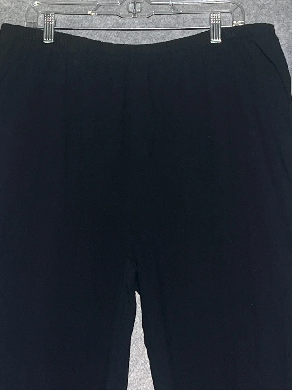 Vintage ALFREDO'S WIFE Black Elastic Waist Straight Leg Pocket Pants Large
